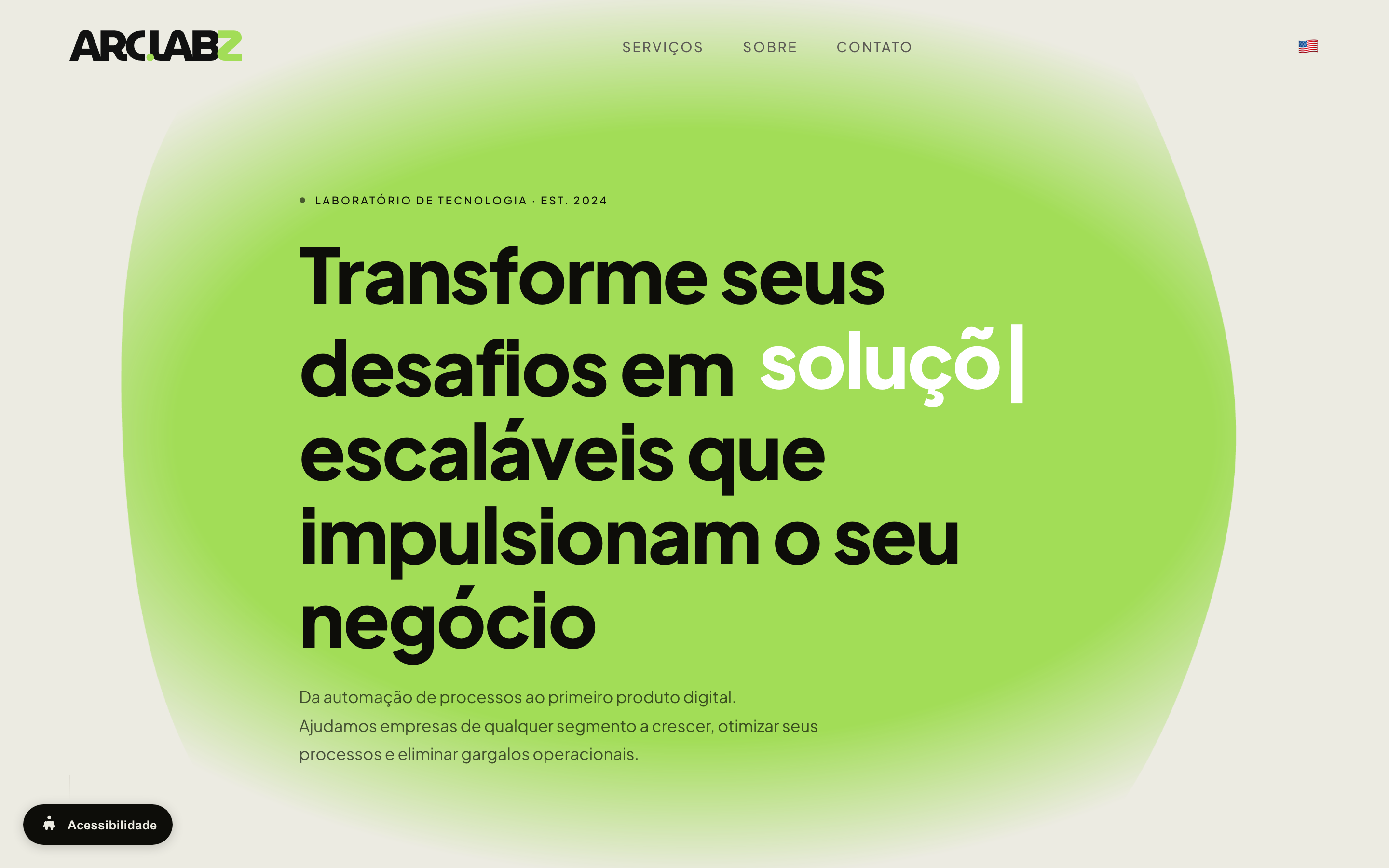 Site da ArcLabz — laboratório de tecnologia
